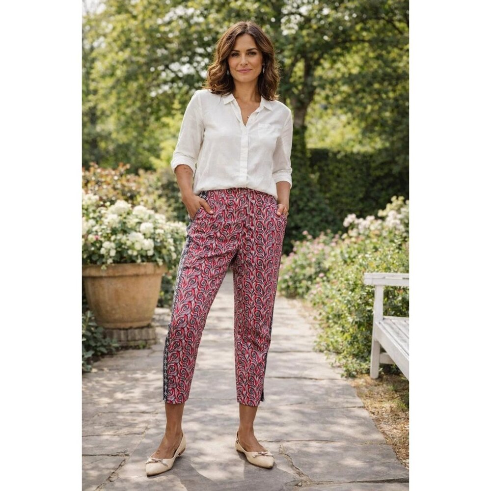 ANTHROPOLOGIE Ett:Twa Cardiff Fun printed pants size SMALL
